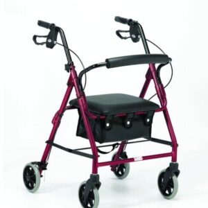 Mobility Aid, 100 Series Four Wheel Rollator/Walker, 102 Red, Ex Display