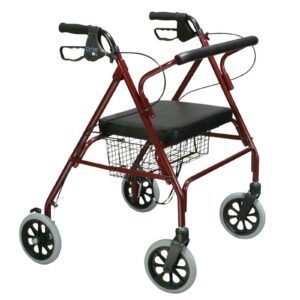 Drive Heavy Duty Rollator Red - 10215RD-1