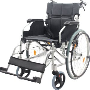 Deluxe Self Propelled Wheelchair Silver Aidapt Lightweight Compact Foldable