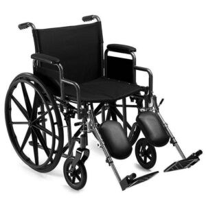New Extra Wide Seat Folding Wheelchair Self Propelled Leg-rests Strong Bariatric