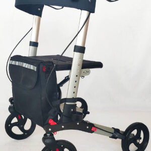 Lightweight Folding Mobility Walker with Seat and Bag