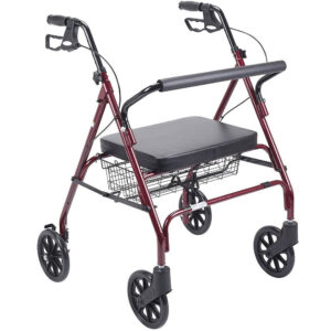 Heavy Duty Bariatric Extra Wide 4 Wheeled Rollator Walking Frame walker 28 Stone