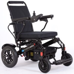 New MobilityExtra MX-2 Lightweight Folding Electric Wheelchair, 4mph, 150kg Load
