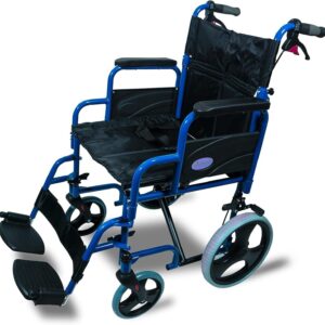 Folding Lightweight Attendant Propelled Steel Wheelchair With 18" Seat 2 Brakes