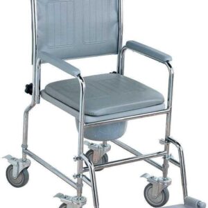 NRS Healthcare M66119 Wheeled Commode: Comfort & Mobility for Disabled/Immobile