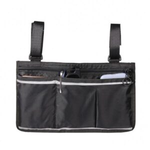 1 Pc Wheelchair Side Bag Armrest Pouch Multifunctional Rollator Phone Holder