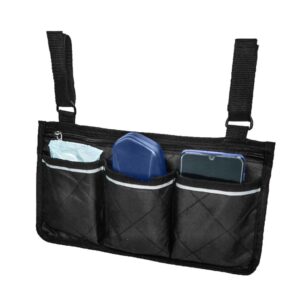 Universal Wheelchair Side Bag Armrest Pouch Pocket Accessory Phone Holder
