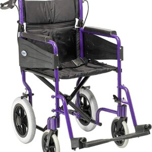 Mobility Wheelchair Lightweight Durable Folding Frame Hand Brakes Max User 100kg