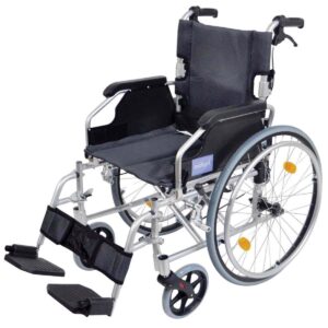 Deluxe Lightweight Self Propelled Aluminium Wheelchair - Silver