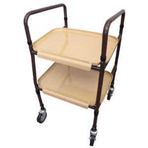 Mobility walker rollator indoor handy trolley with trays adjustable height
