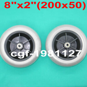 1 pair (200x50)mm Wheelchair Rear Caster Tires for Pride Jazzy/Jet Electric