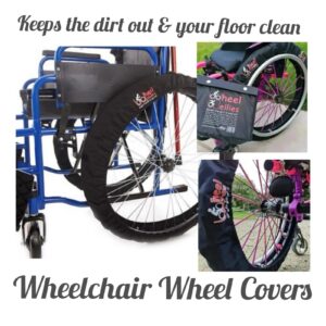 Wheelchair Wheel Covers. Wheel Wellies, Universal. Keep you Car & Carpet Clean