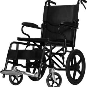 MADE MOBILTY FOLDING LIGHTWEIGHT WHEELCHAIR STANDARD 18 SEAT  BLACK