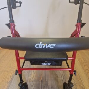 Drive 4 wheel mobility walker Rollator/ seat /storage/foldable and brakes Red