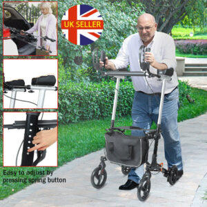 NEW Mobility Upright Rollator Mobility Walker Lightweight with Arm Support 360°