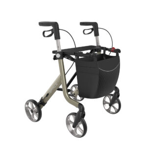 Space LX 4-Wheel Rollator with Seat in Champagne, Electric Blue, or Sober Grey