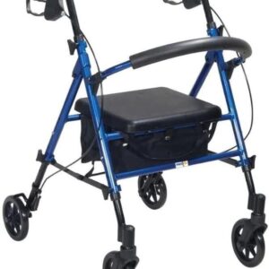Lightweight Foldable Rollator  Tray and Basket