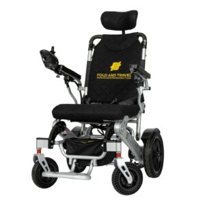 Fold And Travel Auto Recline Electric Wheelchair Lightweight Power Wheel Chair