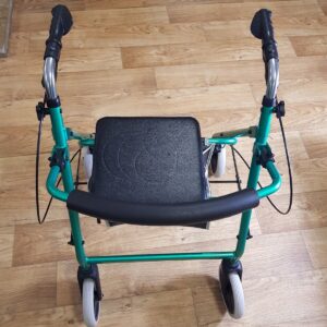 4 wheel rollator Roma walking aid mobility frame with bag +backrest(97×75×60cm)