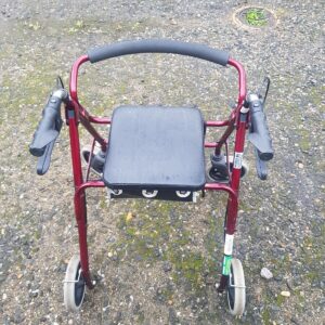 4 wheel rollator Roma walking aid mobility frame with bag +backrest(98×64×60cm)