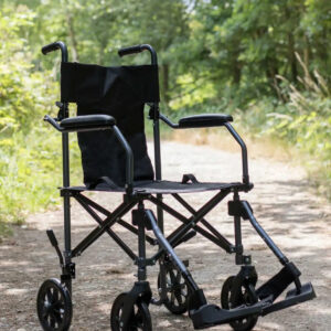 CareCo Fold & Go Travel Transit Wheelchair Folding Wheel Chair inc Carry Bag