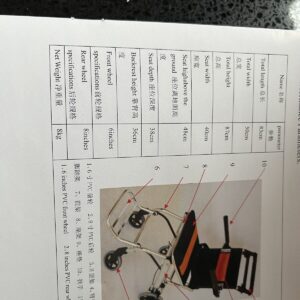 lightweight folding self propelled wheelchair with carry bag