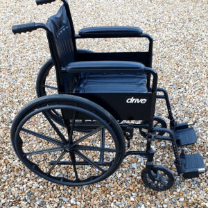 DRIVE MEDICAL S1 STEEL SELF PROPELLED WHEELCHAIR WITH FOOTRESTS