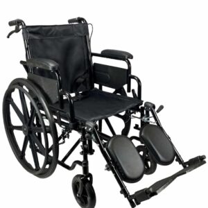 Lightweight Folding Wheelchair Elevating Padded Leg Rest Supports Self Propelled