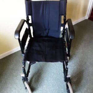 Worldwide Mobility Foldable adult Wheelchair Black Removable Footrests